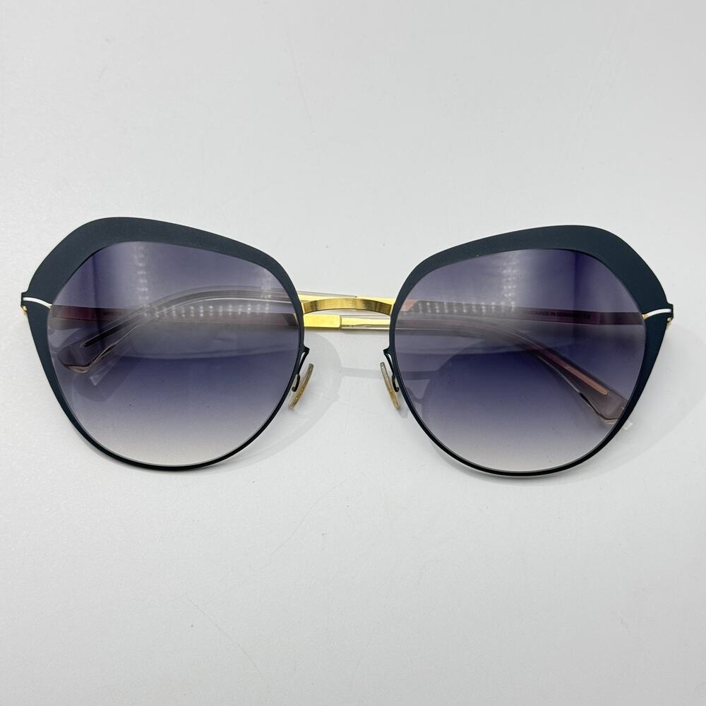 Mykita Sunglasses Lite Sun Mette Col 256 Indigo Gold Butterfly Oversize Gradient